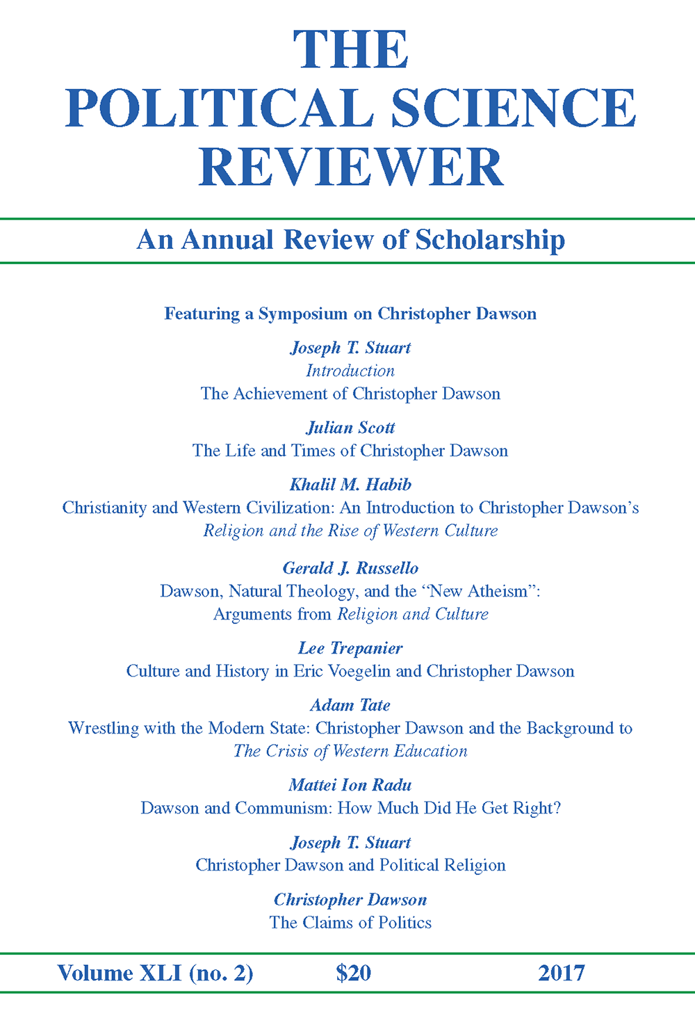 Cover of issue 41.2